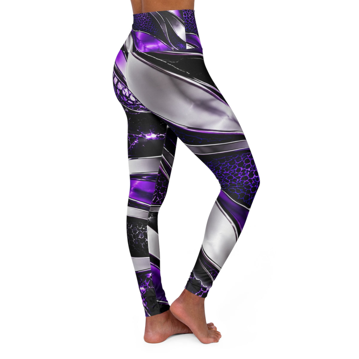 R3 HOUSE PURPLE WHITE TOP LEGGINS