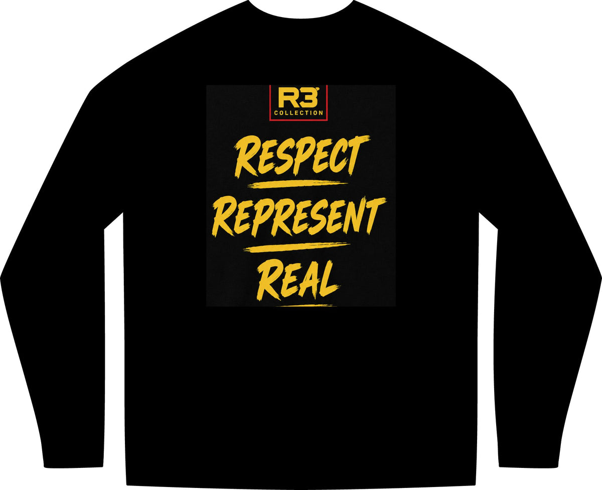 RIGGS 360 Respect Represent Real Long Sleeve Tee — R3 Collection Streetwear
