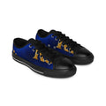 RIGGS 360 Royal Blue & Gold Lettered Men's Sneakers — Bold Casual Canvas Shoes