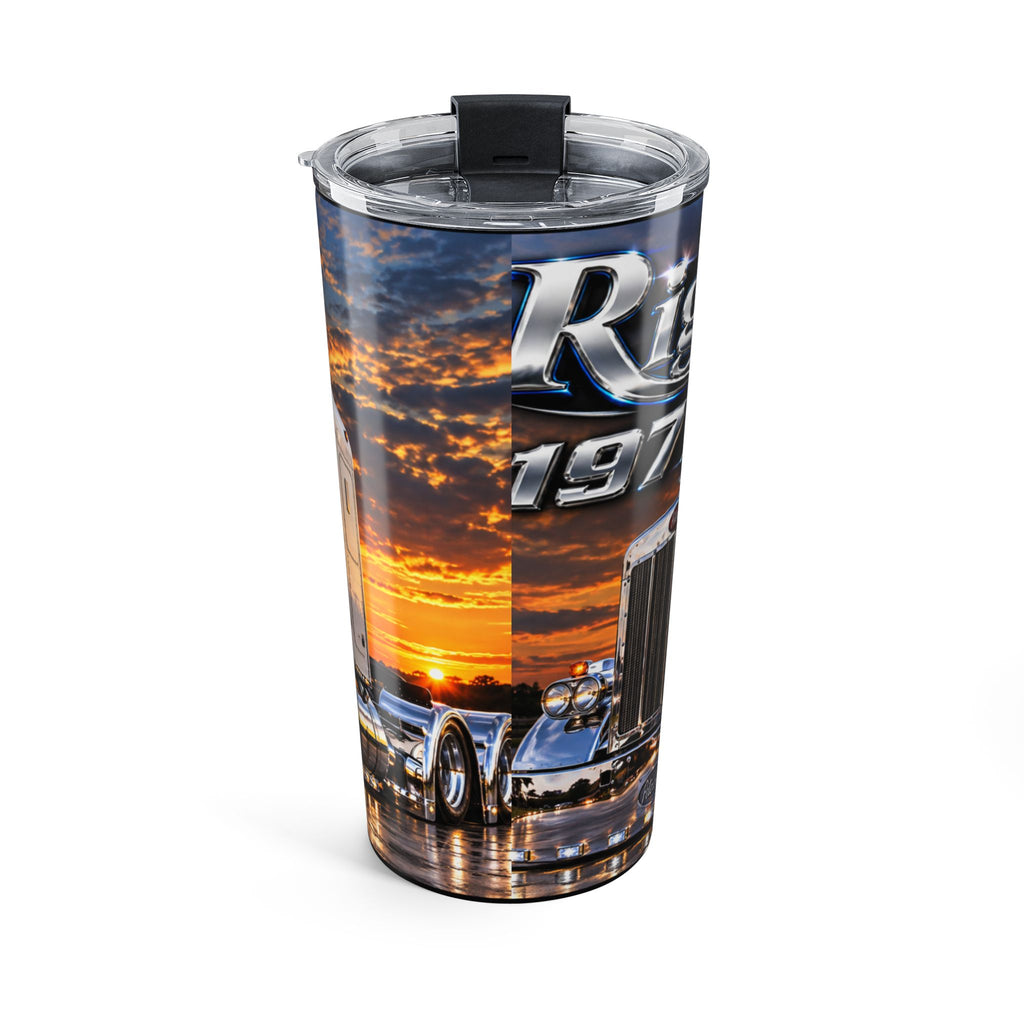 Semi Truck 20oz Tumbler — Sunset Rig 360 Travel Mug