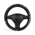 Steering Wheel Cover — Brown Wood Grain Anti-Slip Car Accessory