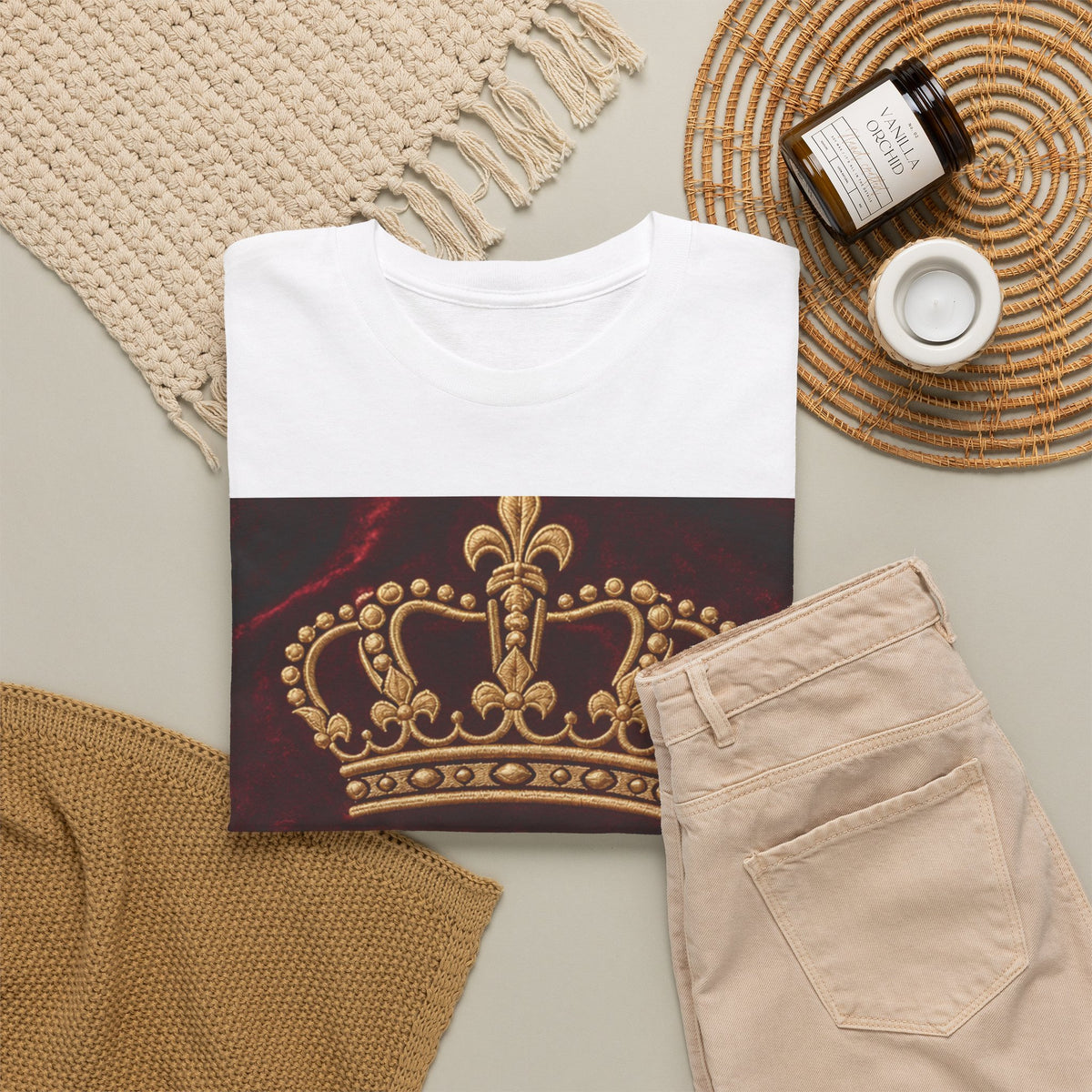Royal R3 Crown T‑Shirt — Gold Crest Graphic Tee
