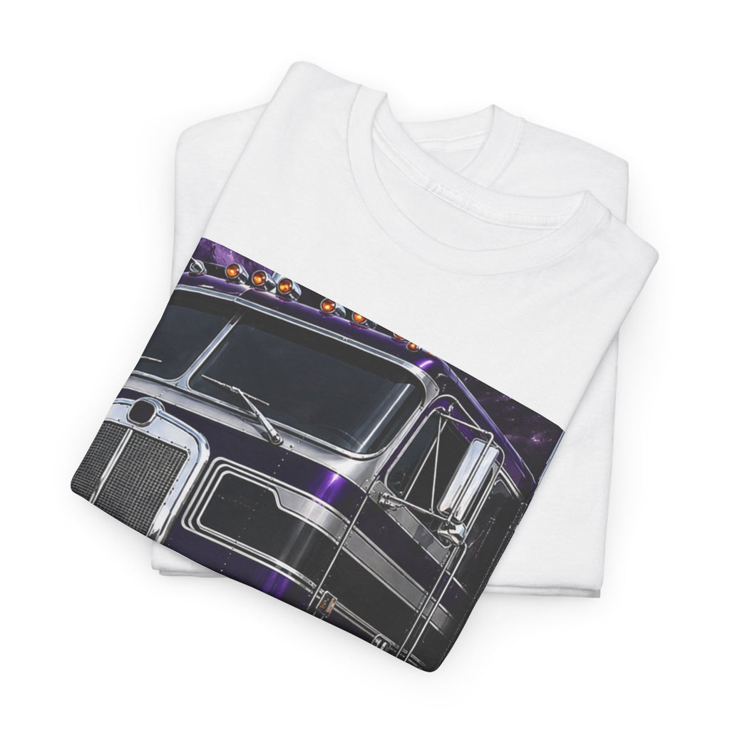 Truck Driver Graphic Tee — Purple Kenworth Big Rig Crewneck
