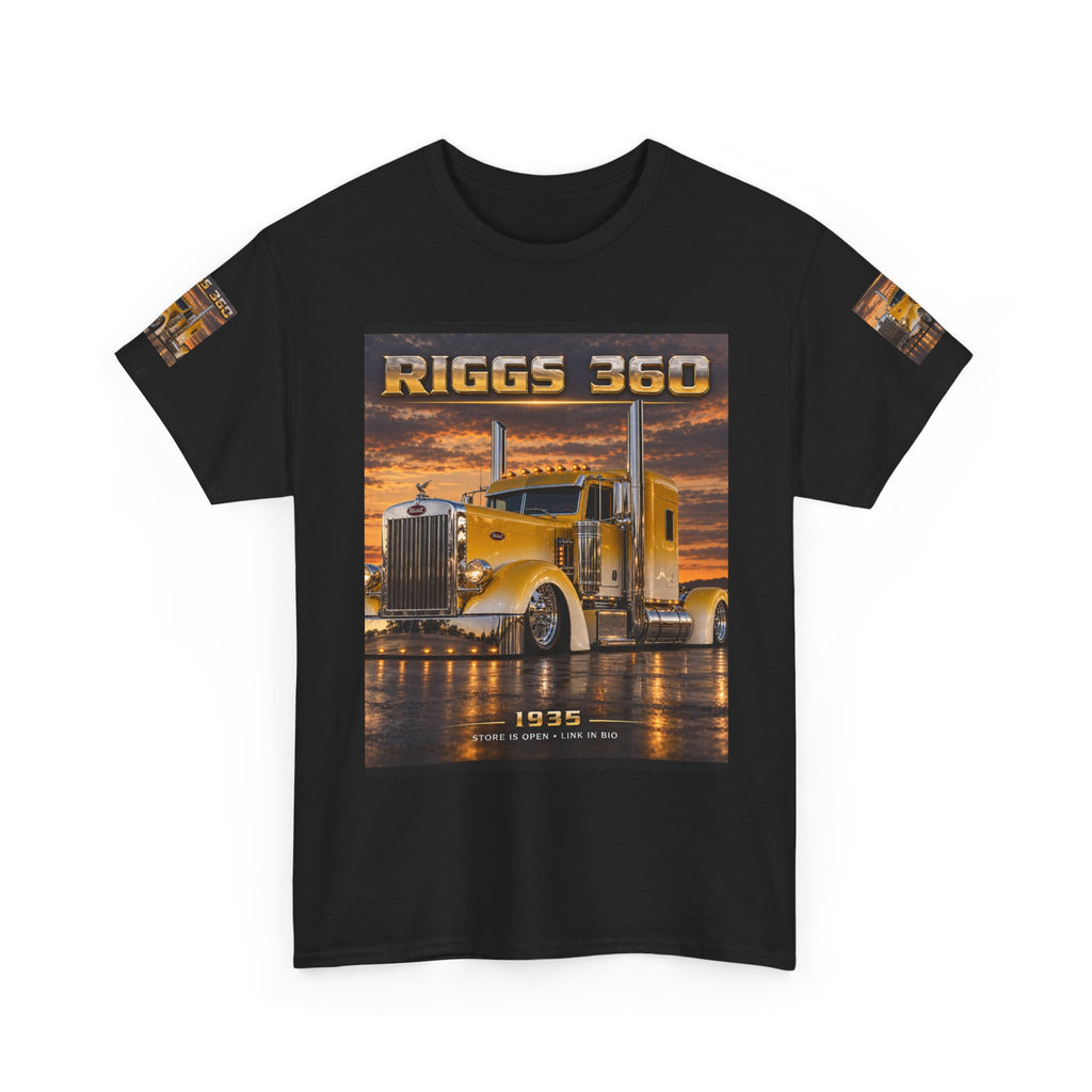 Riggs 360 Yellow Semi Truck Tee — Trucker Graphic Shirt