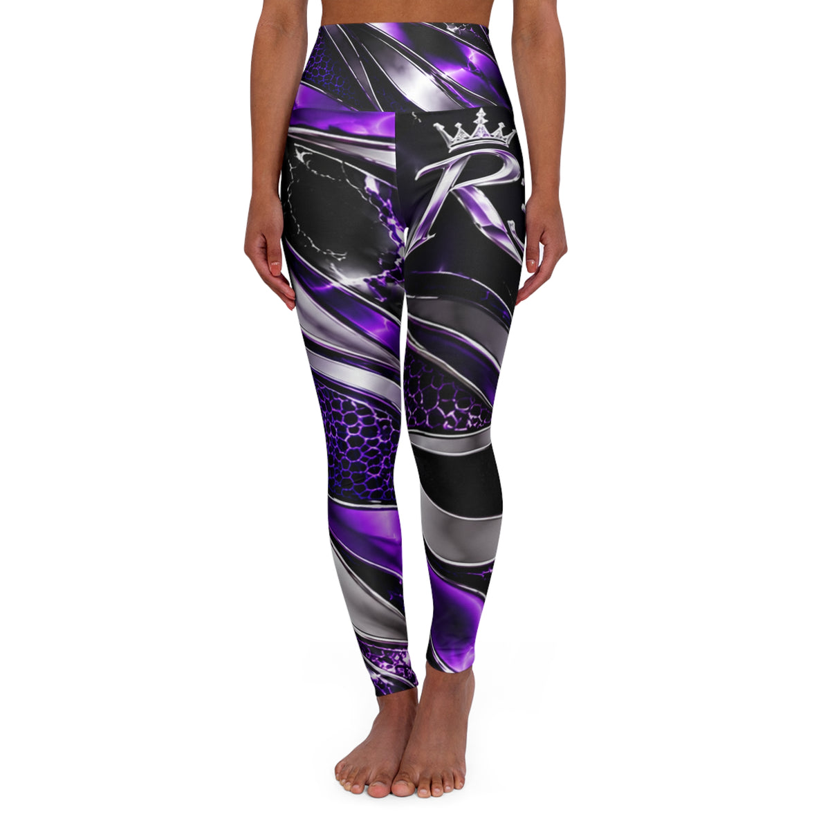 R3 HOUSE PURPLE WHITE TOP LEGGINS