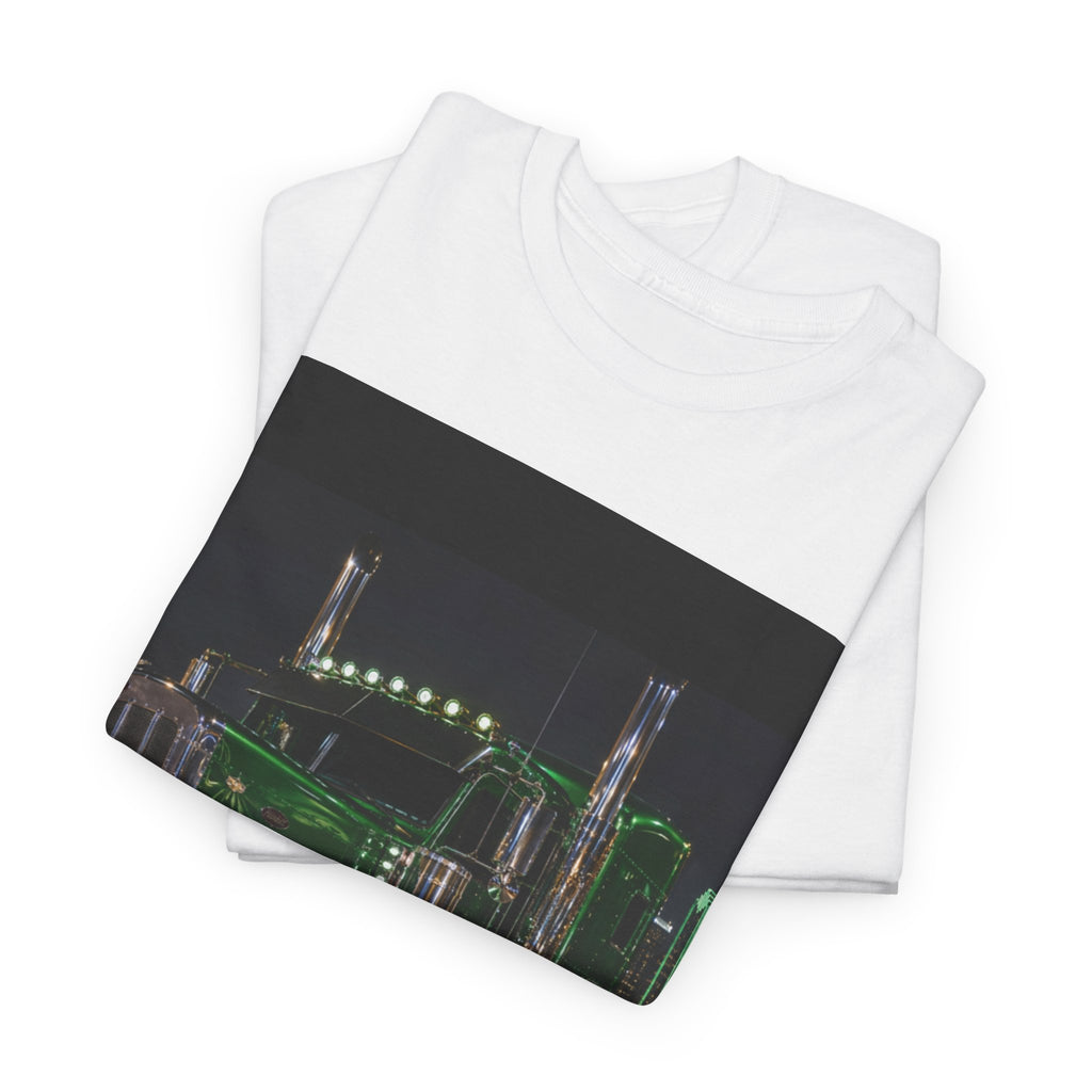 Semi Truck Tee — Green Lighted Big Rig Trucker Shirt
