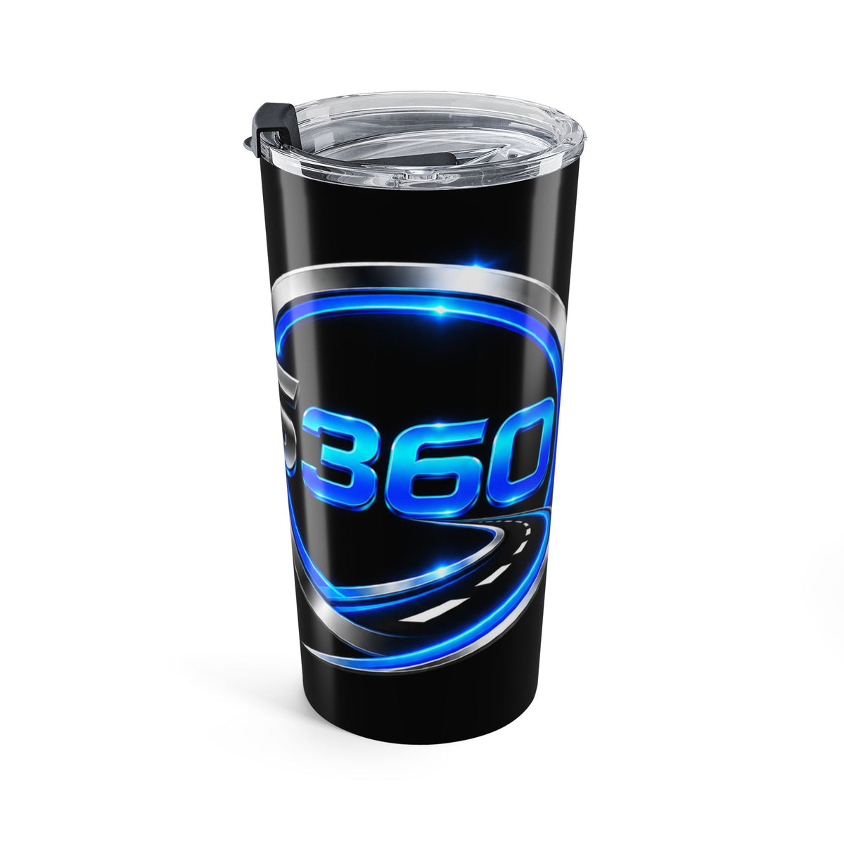 20oz Stainless Steel Gaming Logo Tumbler — Blue & Black Energy Drink Cup