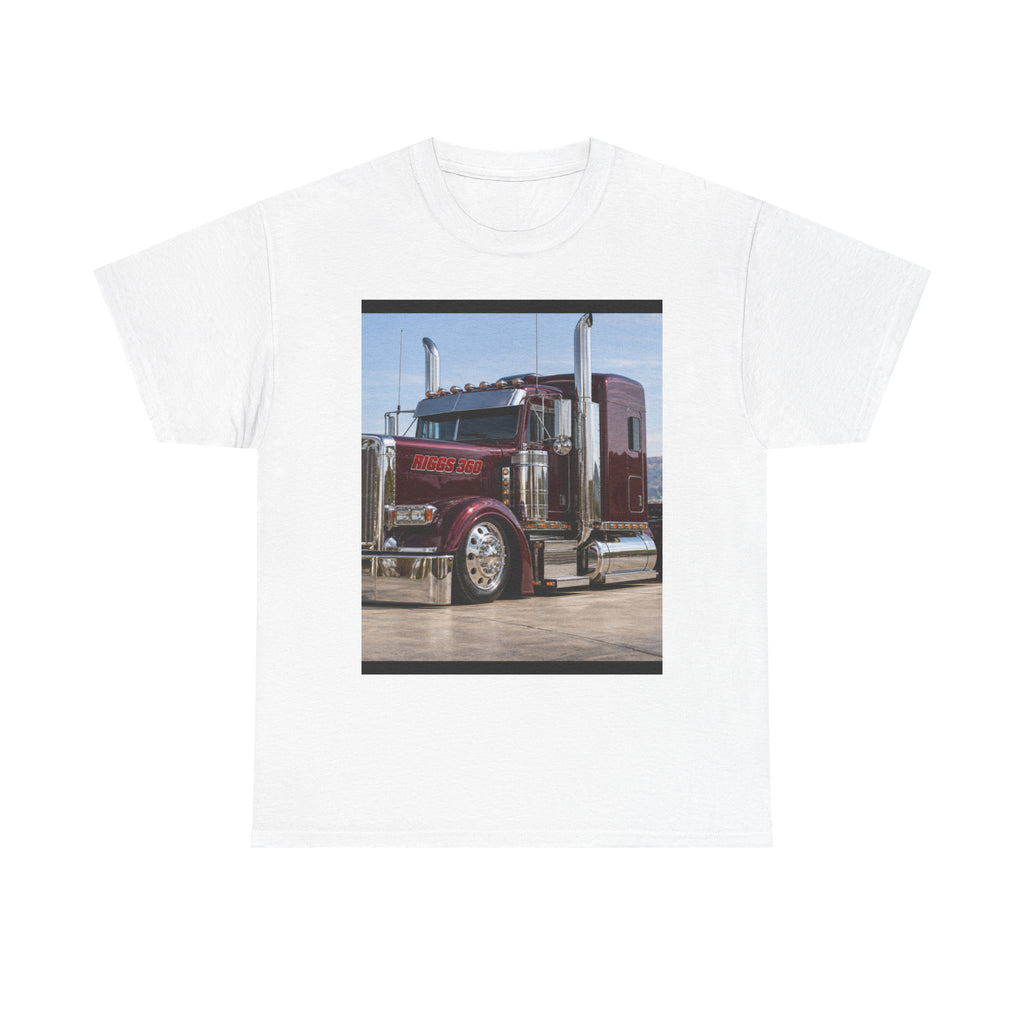 RIGGS 360 Classic Red Semi Truck Tee — Big Rig Trucker Shirt