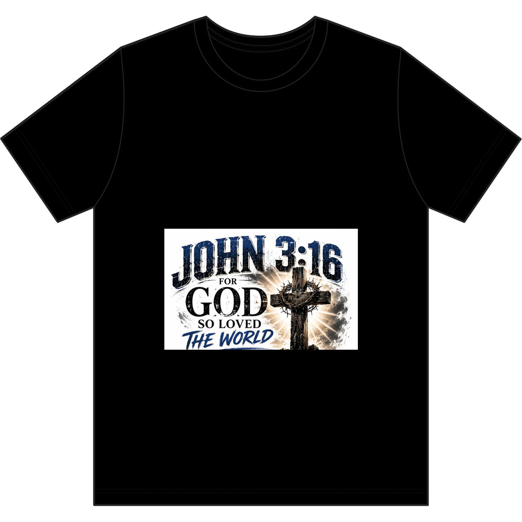 RIGGS 360 John 3:16 Christian T-Shirt — Cross & Scripture Faith Tee