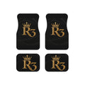 Royal R3 Emblem Car Mats – Black & Gold 4-Piece Floor Mat Set