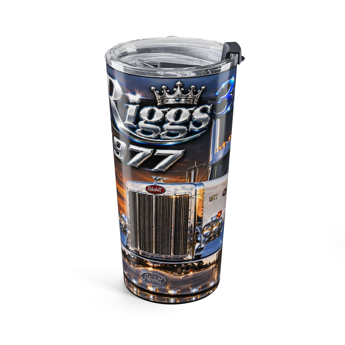 Semi Truck 20oz Tumbler — Sunset Rig 360 Travel Mug