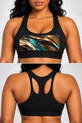 CROWN HOUSE GREEN METALLIC BRA