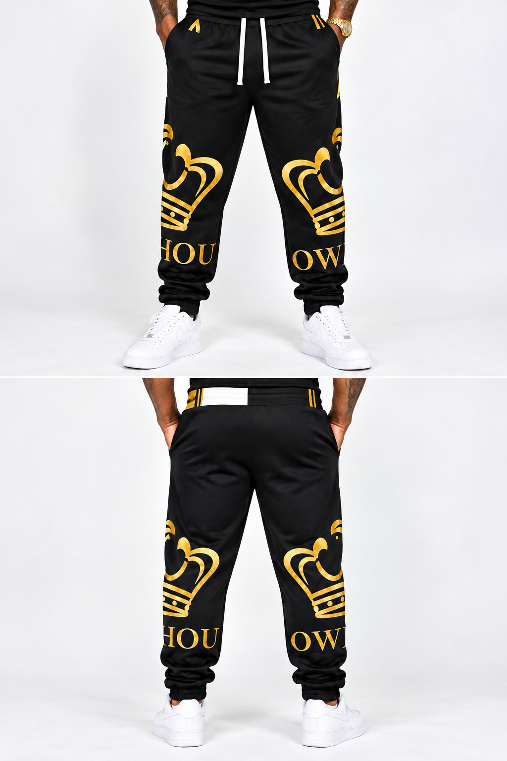 CROWN HOUSE BLACK & GOLD BOTTOMS